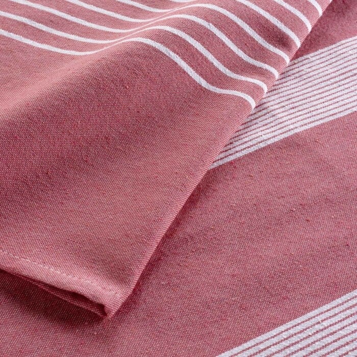 Couvre lit 2 personnes 220 x 240 cm coton/polyester tisse adele Rose - 2