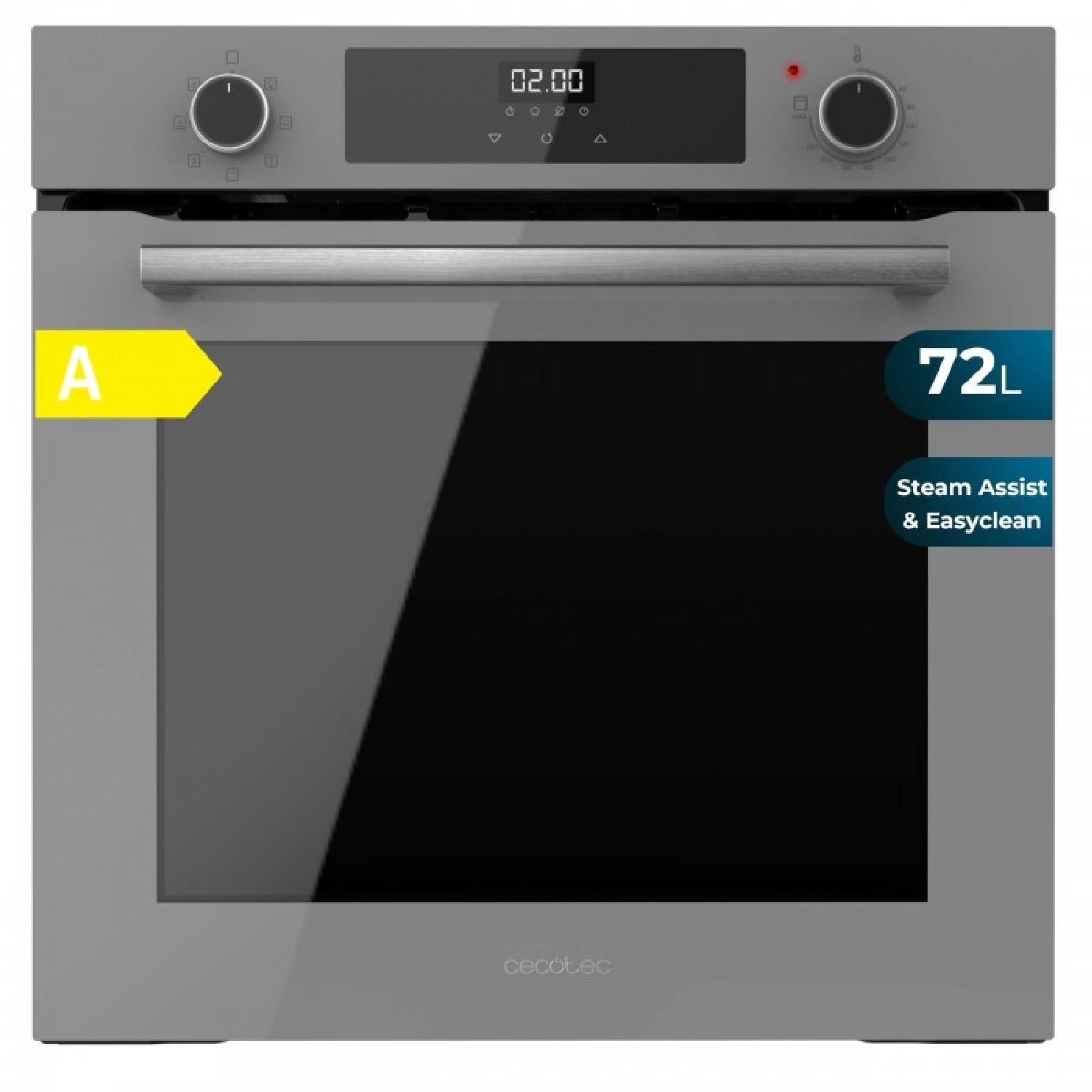 Cecotec Horno Multifunción Integrable 60Cm Bolero Hexa M226000 Glass Grey A. 2800W, 72L, 7 Funciones, Modo Grill , Leroy Merlin