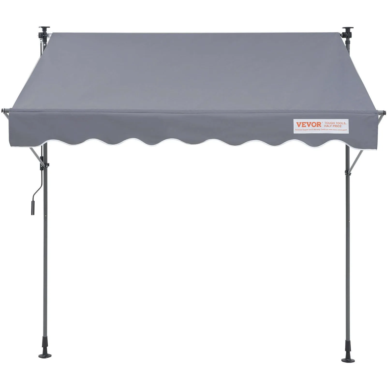 Markiza tarasowa szerokość 2m ręczna, regulowany daszek z zasłoną na balkon