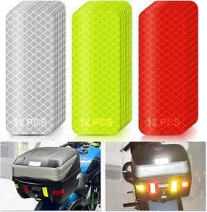 ZVD-2 Pezzi Nastro Riflettente Di Sicurezza Adesivo Riflettente Pellicola Bianca E Rossa Nastro Adesivo Di Sicurezza Fluorescente Per Visibilita Notturna 5 Cm X 3 M 88868295
