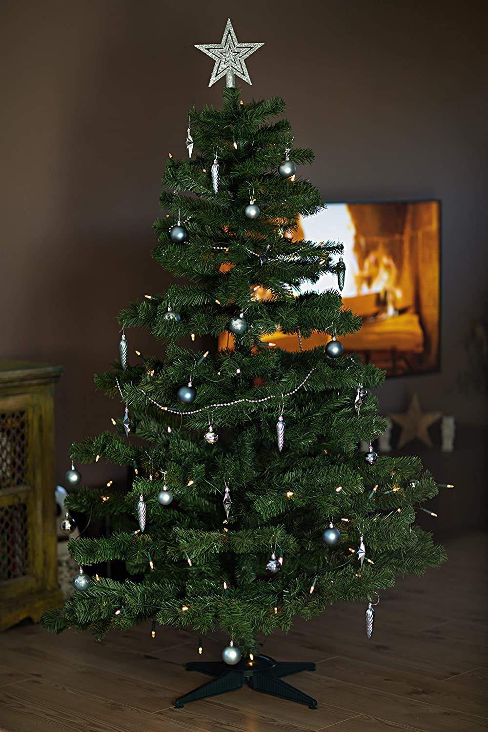 TIENDA EURASIA® Arbol de Navidad, Soporte de Plástico, Incluye Caja de Embalaje, Verde, 150 CM - 2