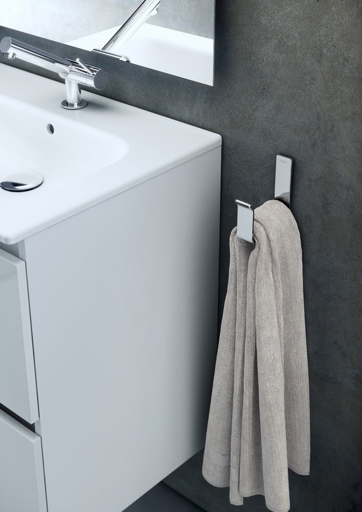 COSMIC Porte serviette anneaux, 3 cm, Adhésif et Vis Inclus, Acier Inoxydable, Anti-corrosion, Collection LINE - 3