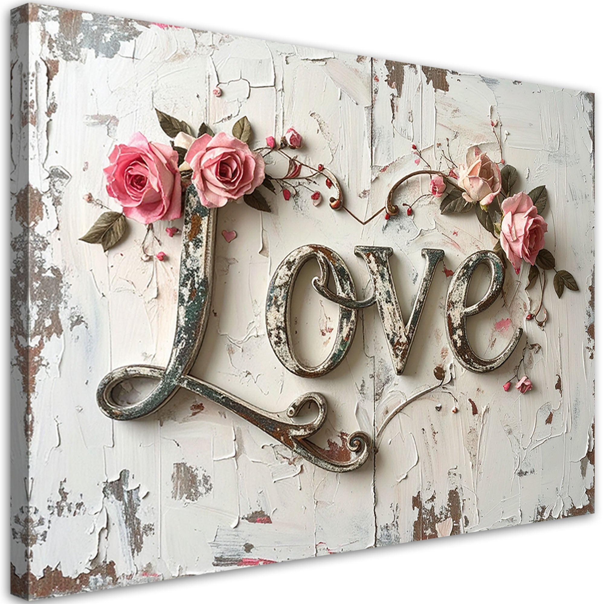 Obraz nowoczesny do salonu sypialni biura, Napis Love w stylu retro 100x70
