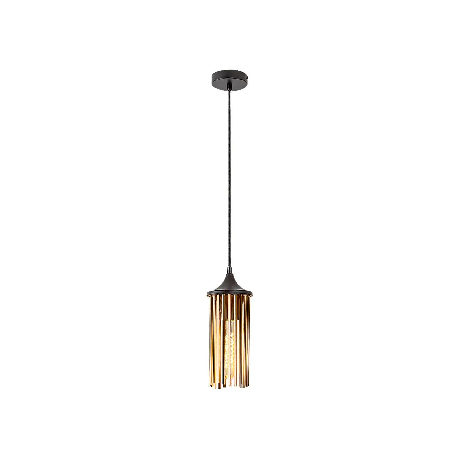 Lampa wisząca Roxas czarny matowa-miedź 1xE27x40W metal wym:140x12x12cm IP20 Rabalux