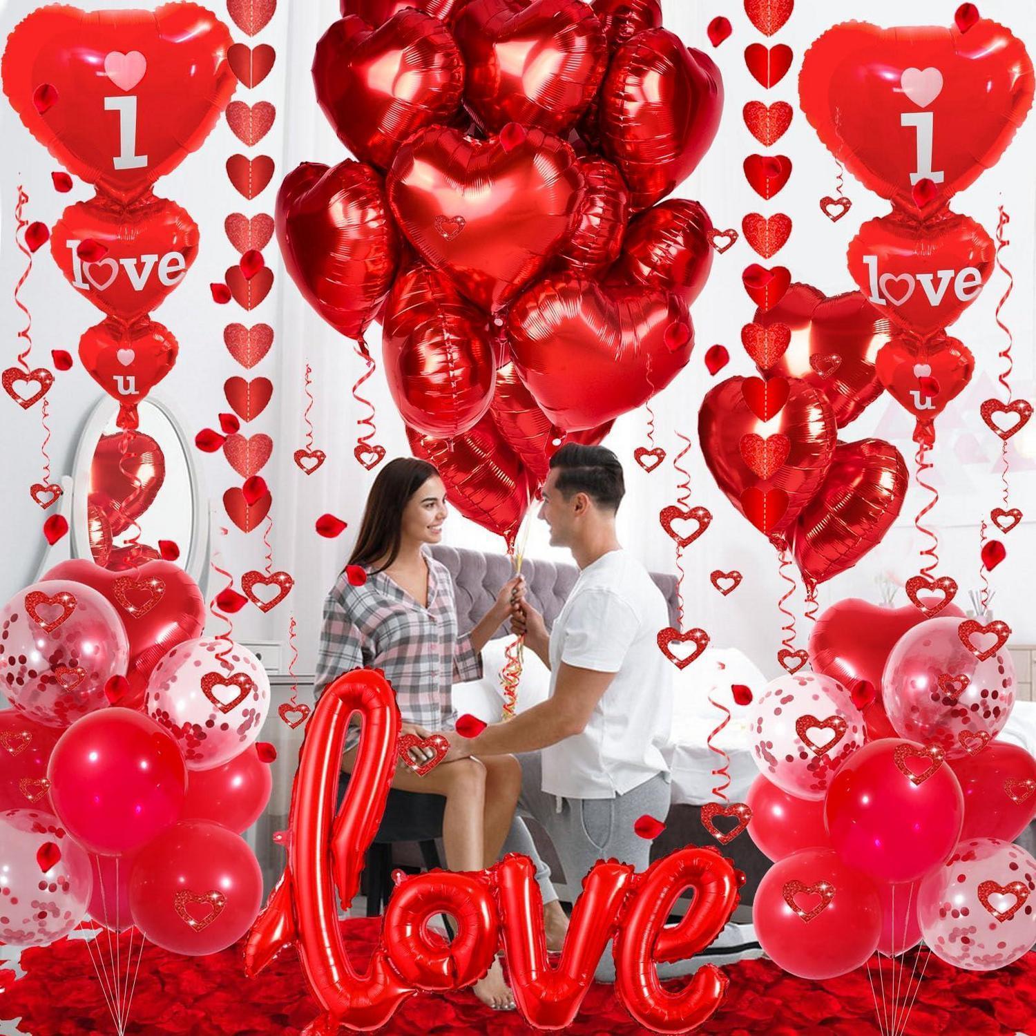 Lot de ballons décoratifs Saint-Valentin 