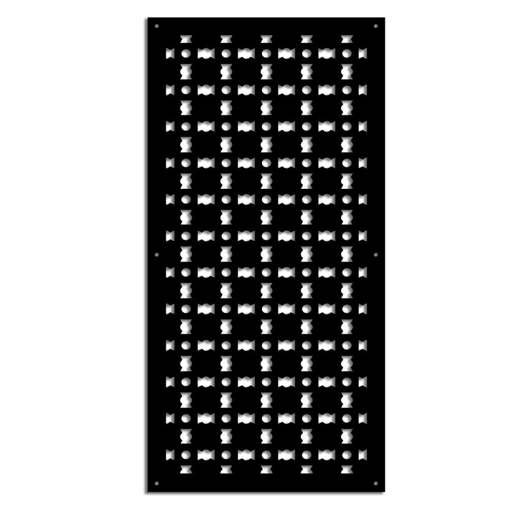 BISCUIT - Panel perforowany z PVC - Osłona przeciwsłoneczna - Rozmiar 47x94 cm - Grubość 1 cm - Kolor CZARNY