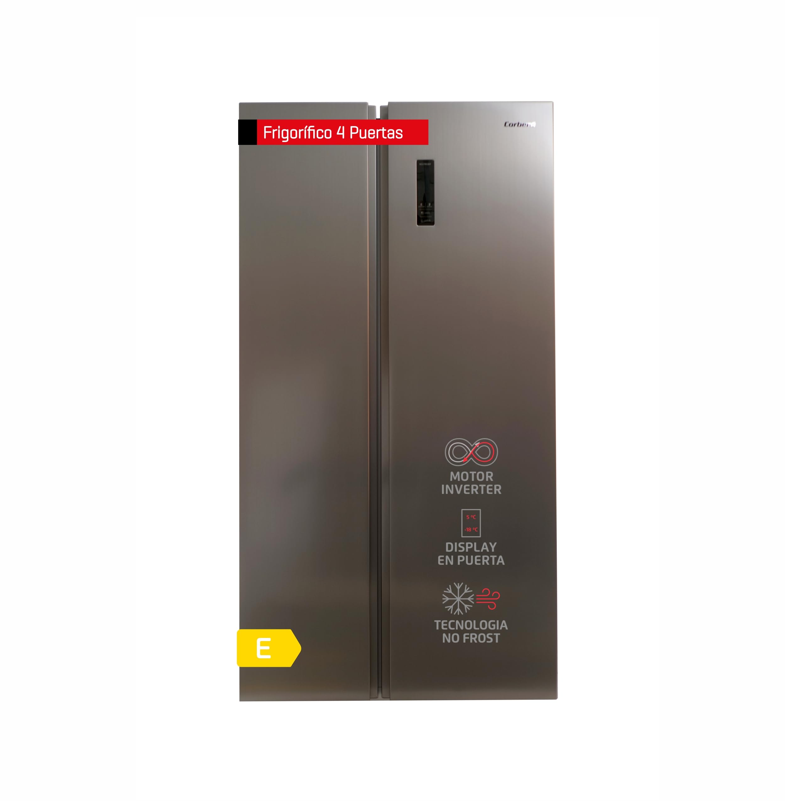 Corbero Frigorífico Americano Cfsbsh730nfx 442L 177Cm Inox E - Imagen 2