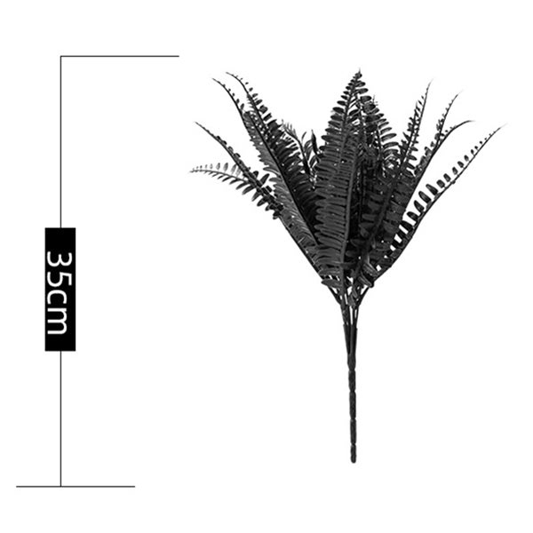 Plantas Artificiales Helecho De Boston, 10 Piezas Plantas Artificiales, Plantas Decorativas Plantas Falsas De Helecho, Ramas Artificiales, Negro - 4