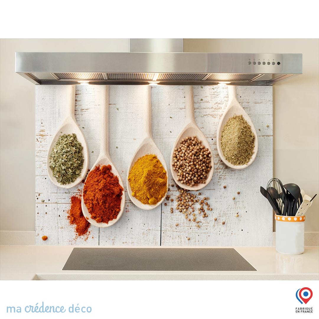 Crédence De Cuisine En Verre Trempé Blanc – Dimensions 100x40 Cm, épaisseur 6 Mm, Protection Contre Les éclaboussures, Facile à Nettoyer