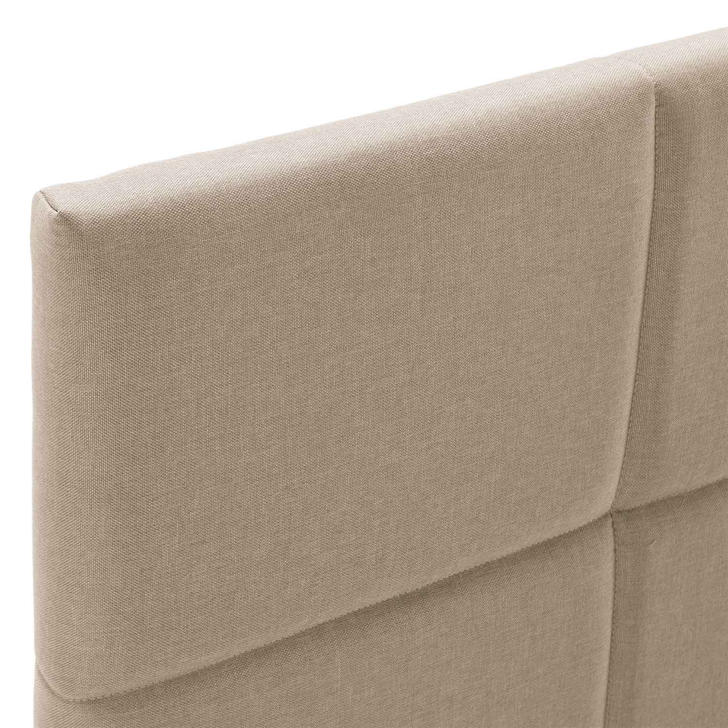 Estructura de cama tapizada Silvi de 30 cm, 150x190 cm, Beige - 7