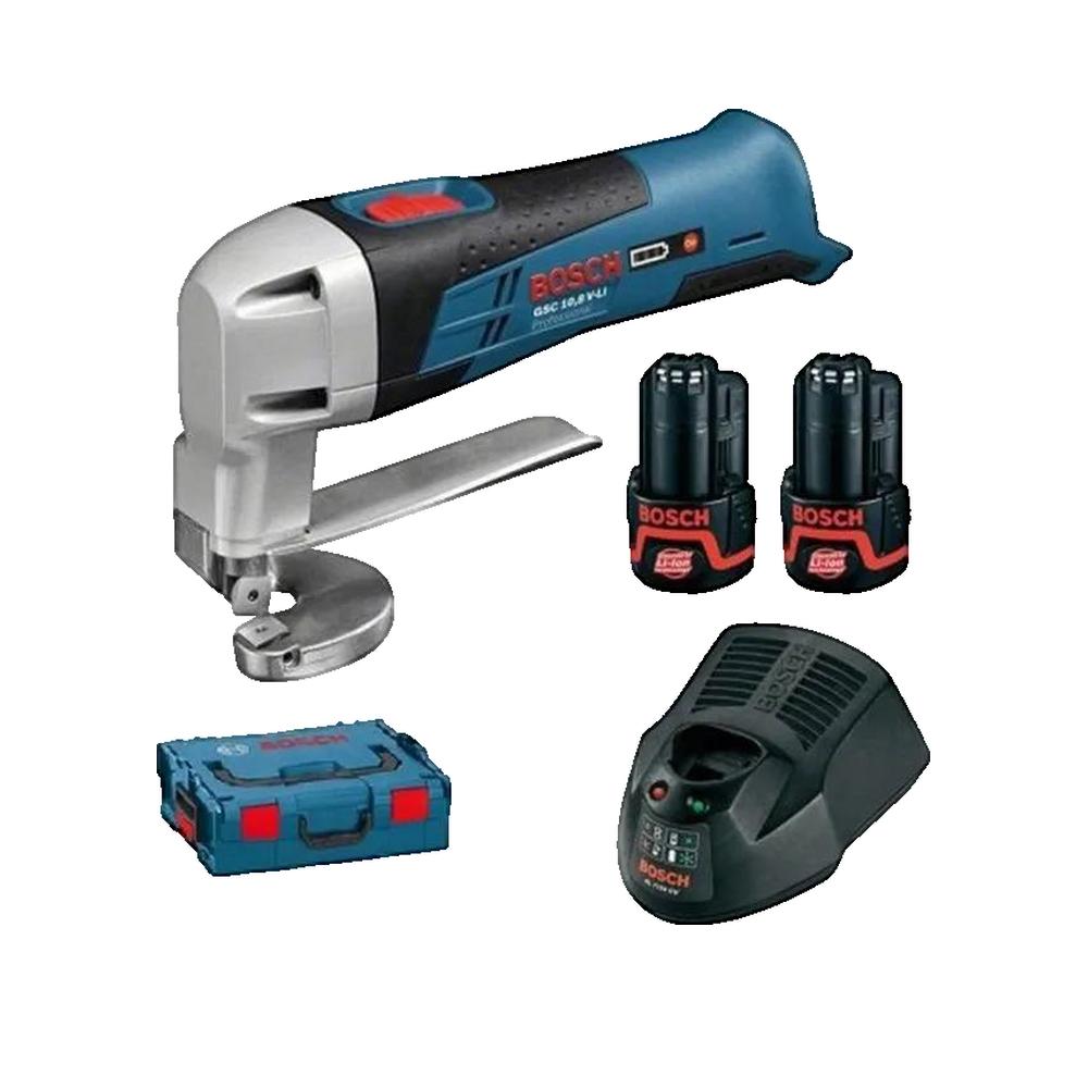 Nożyce do blachy Bosch GSC 12V-13 bezprzewodowe, cięcie stali 1,3 mm i aluminium 2,0 mm