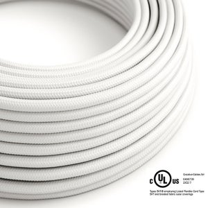 Creative Cables - Fil Électrique Rond Gaine De Tissu De Couleur Effet Soie ZigZag Jaune RZ10  50 Metres 3x0 75 84290616