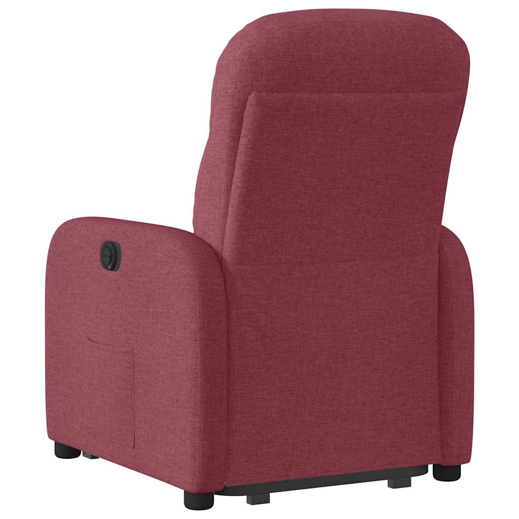 Fauteuil releveur inclinable électrique en tissu rouge - 7