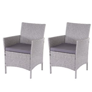 Divano sofa esterno giardino 2 posti Halden 106cm polyrattan antracite con cuscino avorio