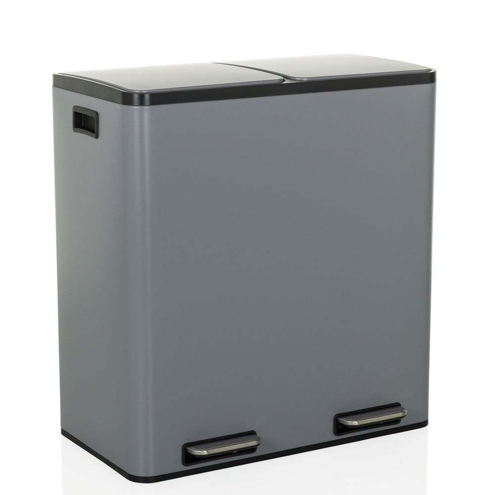 Wiadro na śmieci Clean 13 - 60L (2x30L) Szary hjh OFFICE