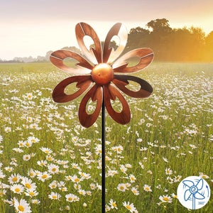 3 Mulini A Vento A Forma Di Fiore – Repellente Per Uccelli Girandola, Riflettente, Per Giardino E Balcone