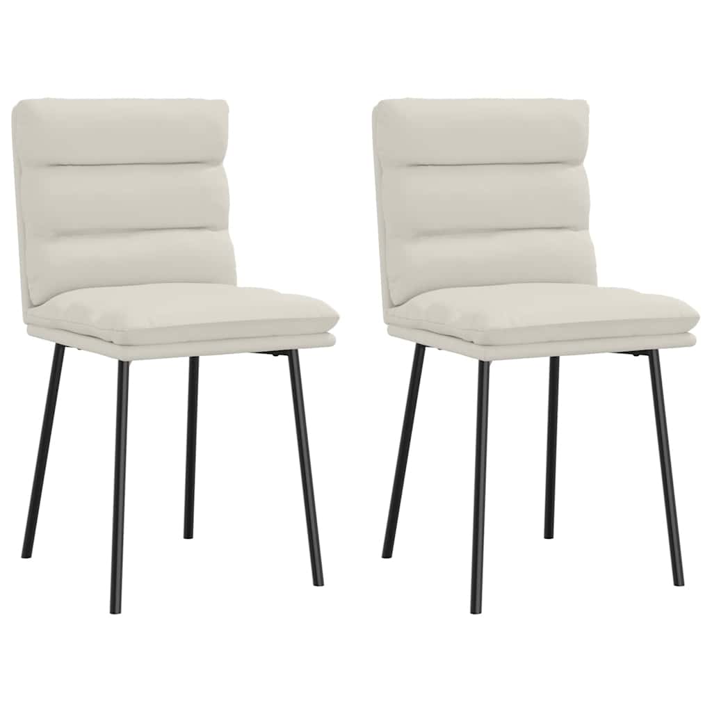 Vidaxl  Sillas De Comedor 2 Unidades Terciopelo Crema , Leroy Merlin
