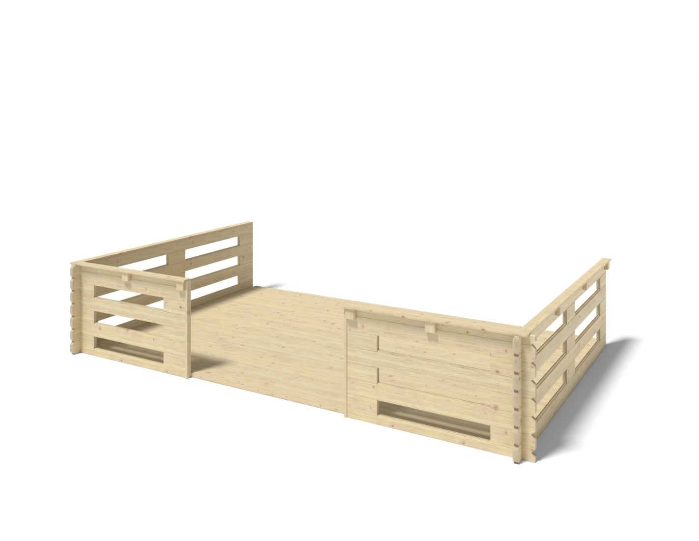 Weranda do domku ALTANKA 5x3 m - kolor naturalny, drewniana, DOM616, 1szt.