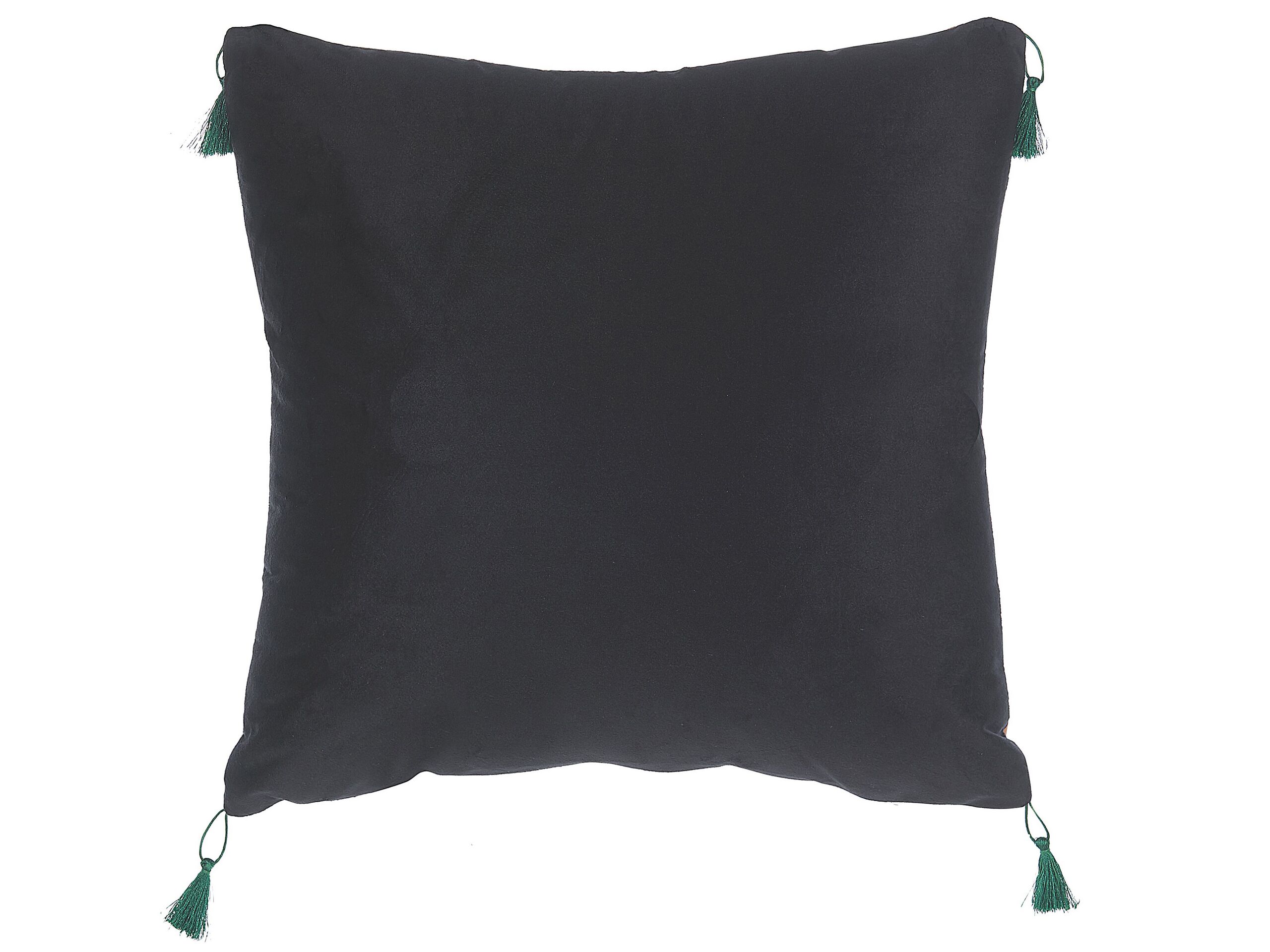 Set di 2 cuscini KUHI Velluto 45 x 45 cm Nero Trama animale - 5