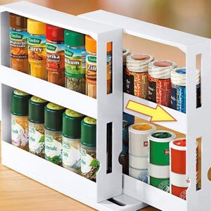 AIRUJIA Especieros Para Cocina, Organizador Armarios Cocina, Organizador Especias, Organizador Cocina, Especiero Adecuado Para El Hogar Y La Cocina 26.4 * 12.6 * 23CM