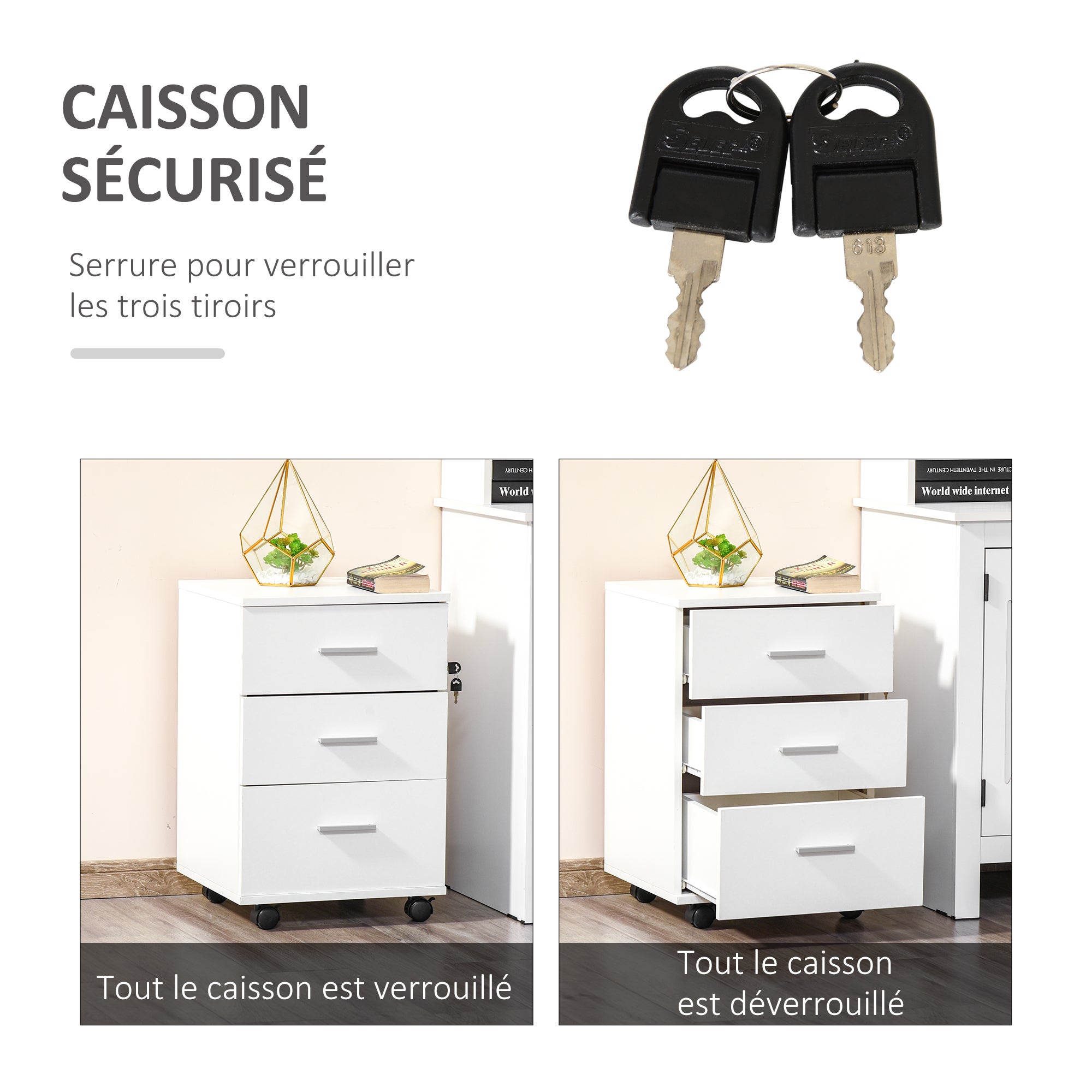 organisateur de bureau Bois Vinsetto - 4