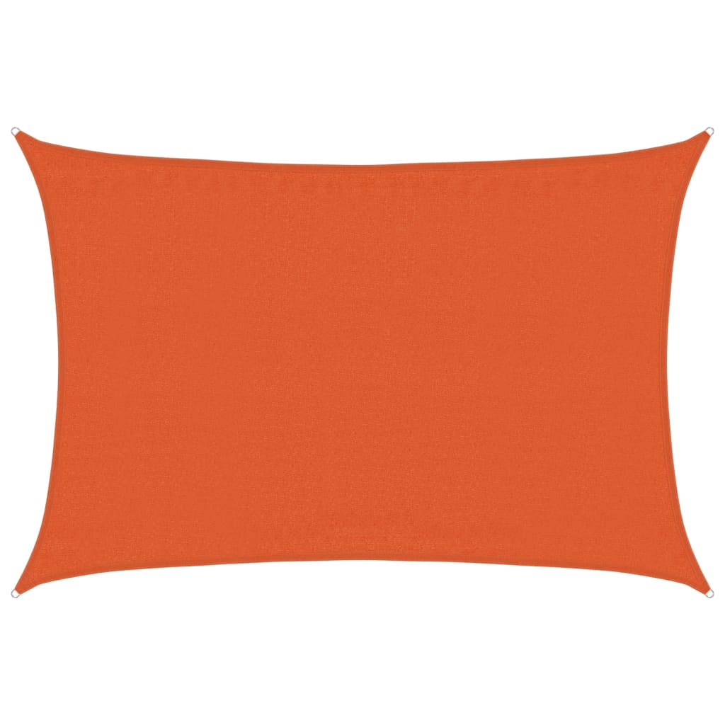 Żagiel przeciwsłoneczny zewnętrzny pomarańczowy, 160 g/m², 3,5 x 4,5 m, wykonany z HDPE, osłona przeciwsłoneczna do ogrodu, tarasu lub balkonu