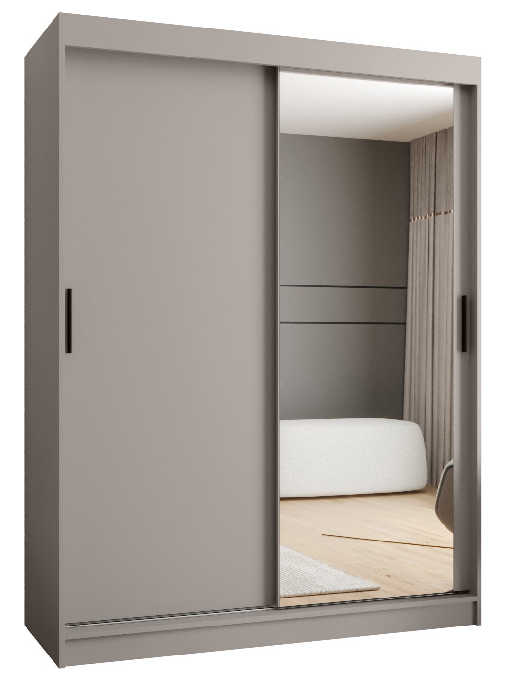 Szafa przesuwna garderoba RUBINO T2 150 x 62 x 200 cm Kaszmir