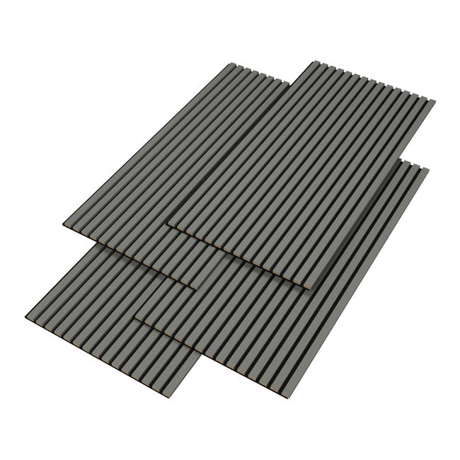 Set 8 Pannelli Fonoassorbenti Per Pareti E Soffitti - Design Moderno In Feltro PET E Rovere Scuro - Foto 1