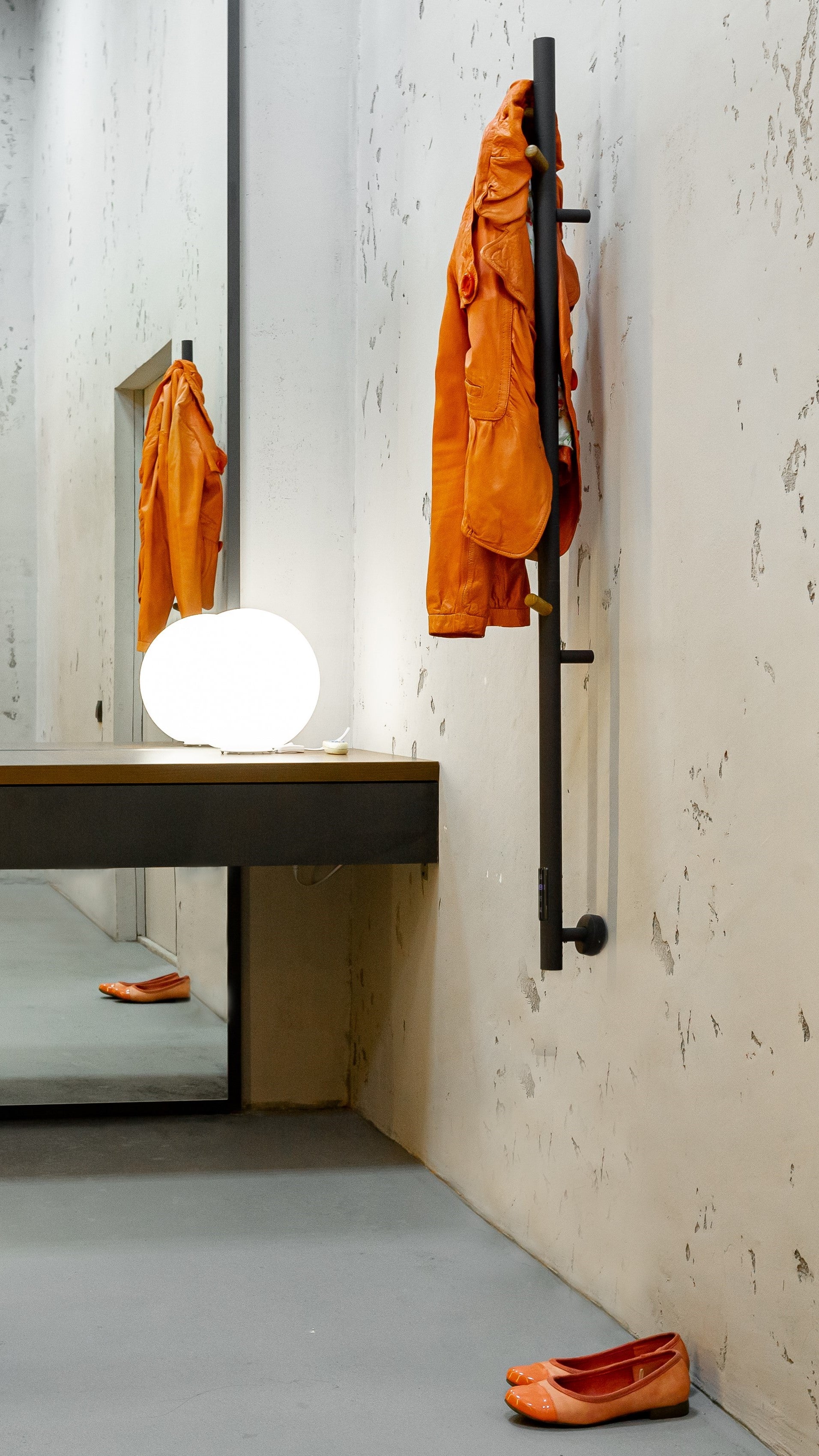 Secador de toallas eléctrico design, metal, primum home black, 60w, 15х140 cm