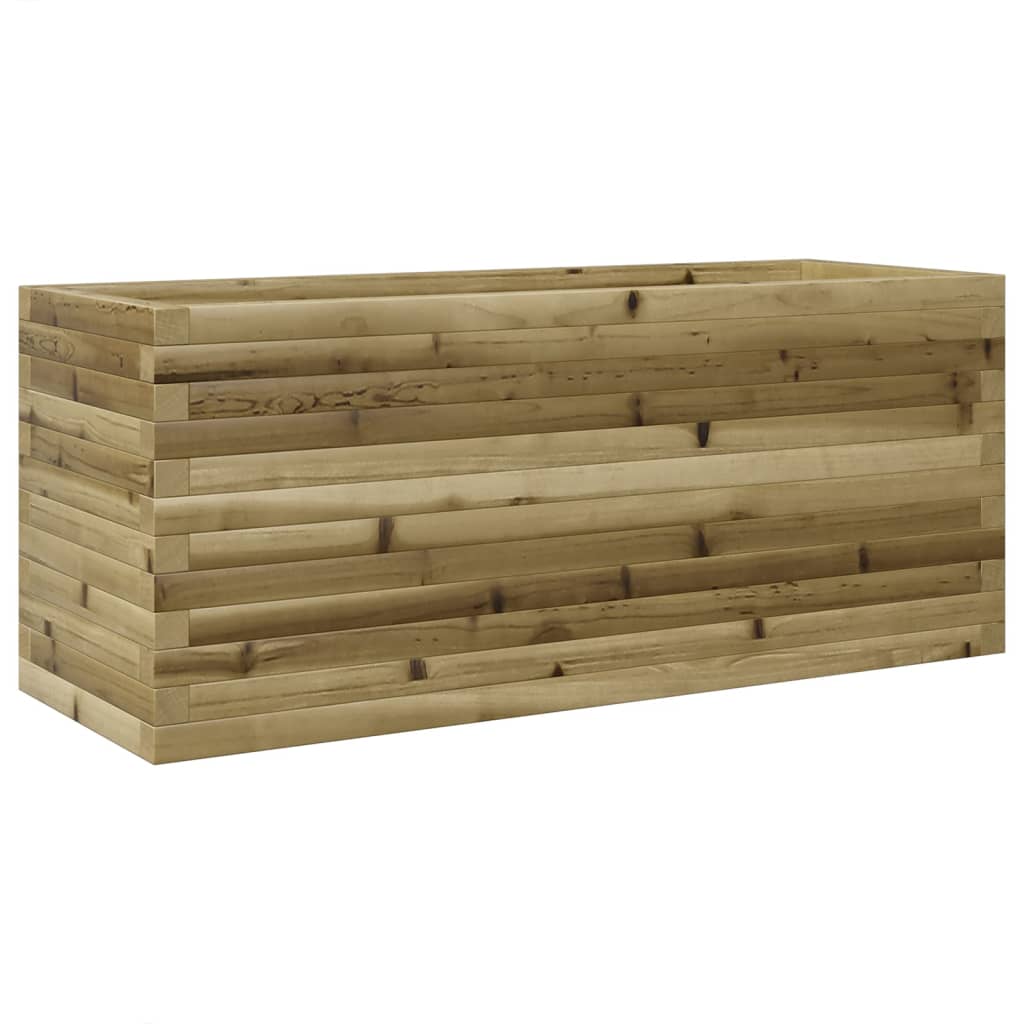 BOGATECO Bac à Fleurs Jardinière Bois 80x38 Cm - Imprégné Marron Chêne Avec Agro-Textile