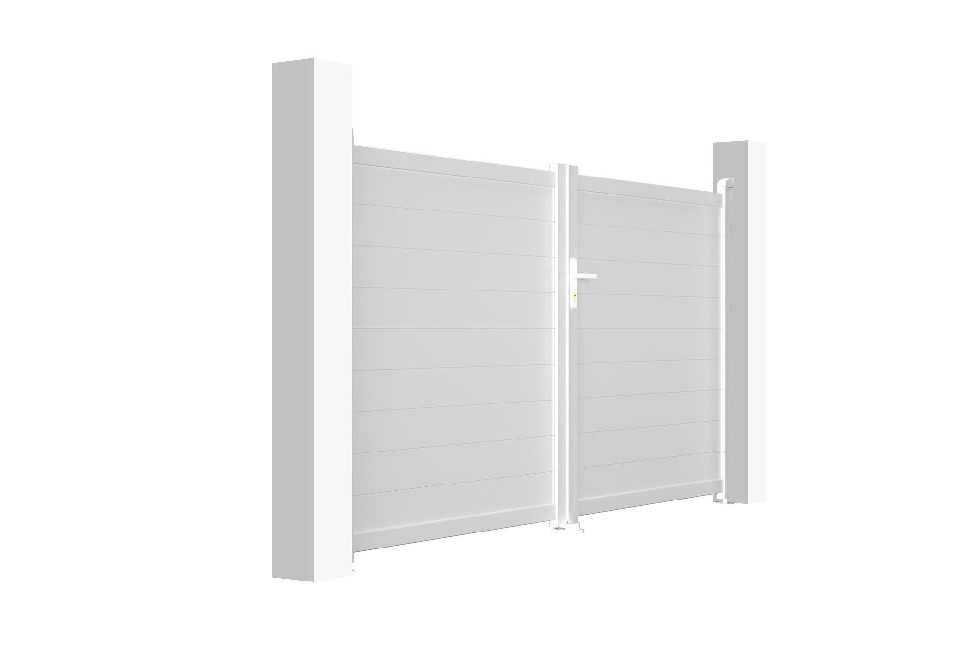 Portail battant 3m EIGER H.160cm blanc aluminium - 3
