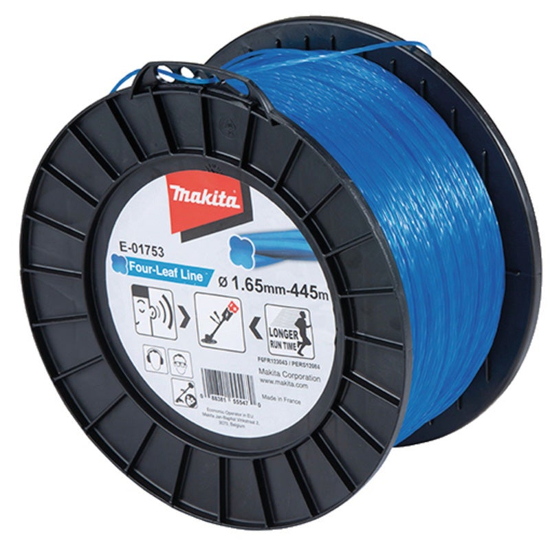 Fil nylon Trèfle torsadé MAKITA 1,65 mm x 445 m - E-01753 - 2