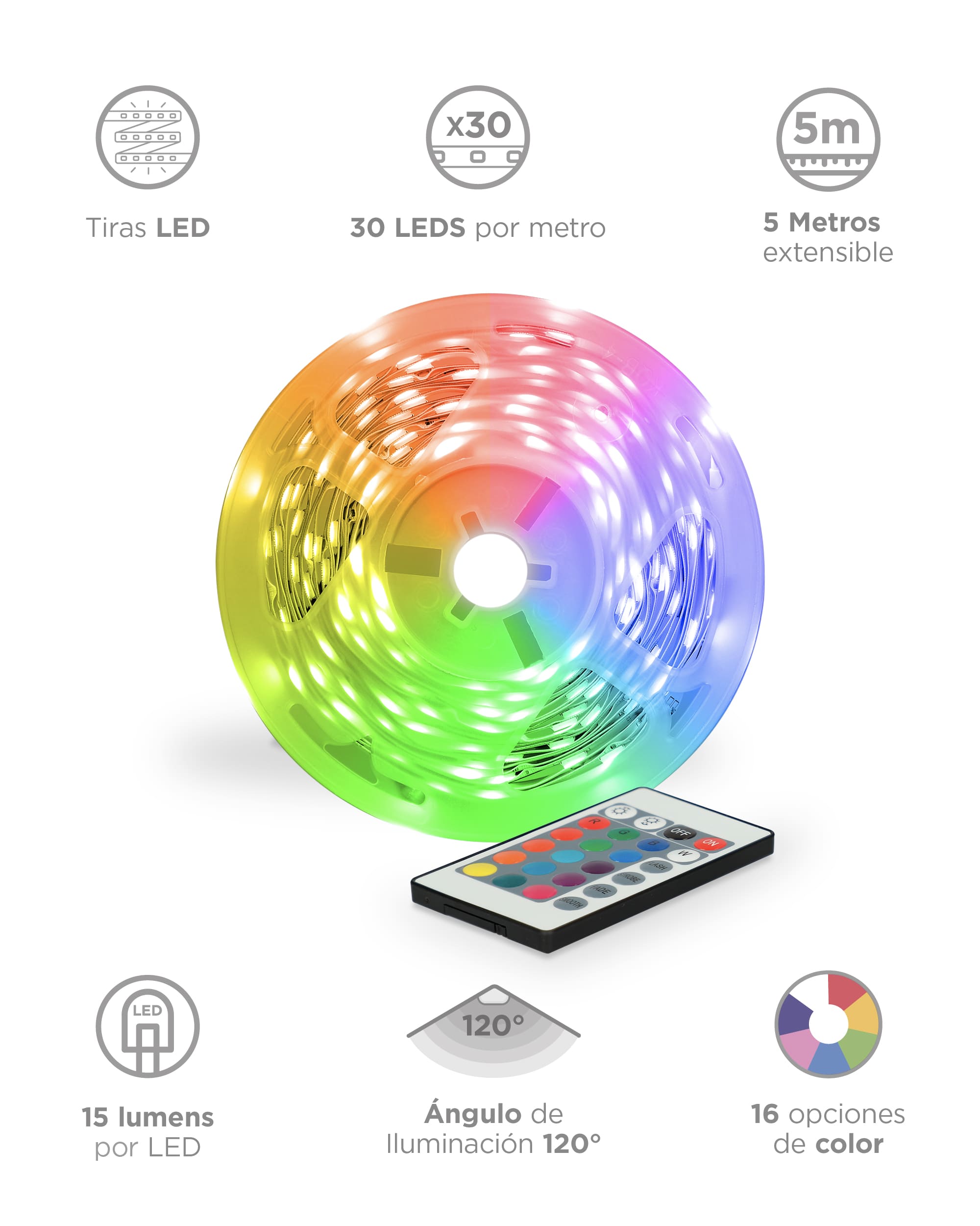Bandes LED KSIX 12W (5 m) - 2
