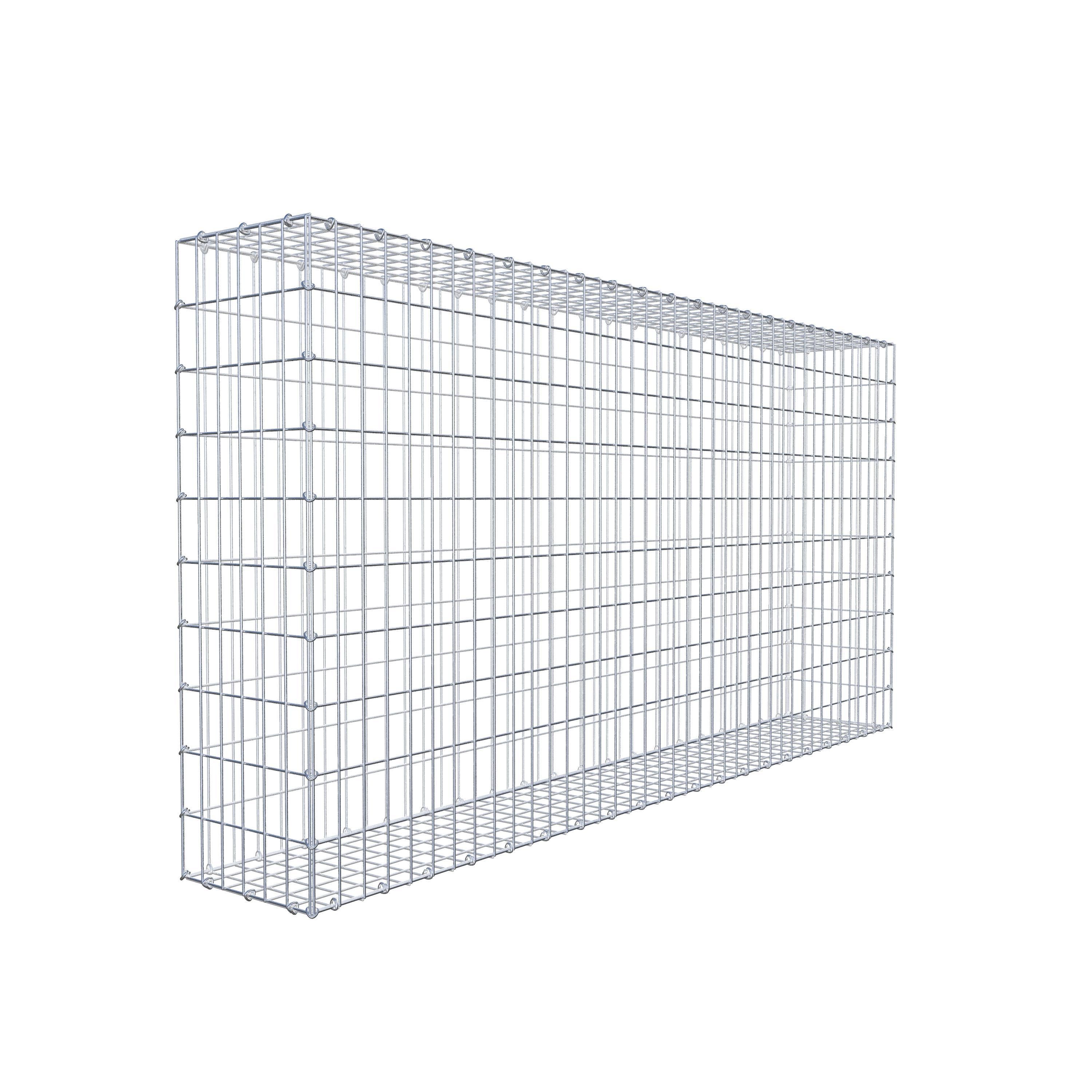 Gavión de acero galvanizado 200x100x30cm (LxAxP), malla 5 x 10cm, Anillo en C, jaula metálica para muro o jardín - 9