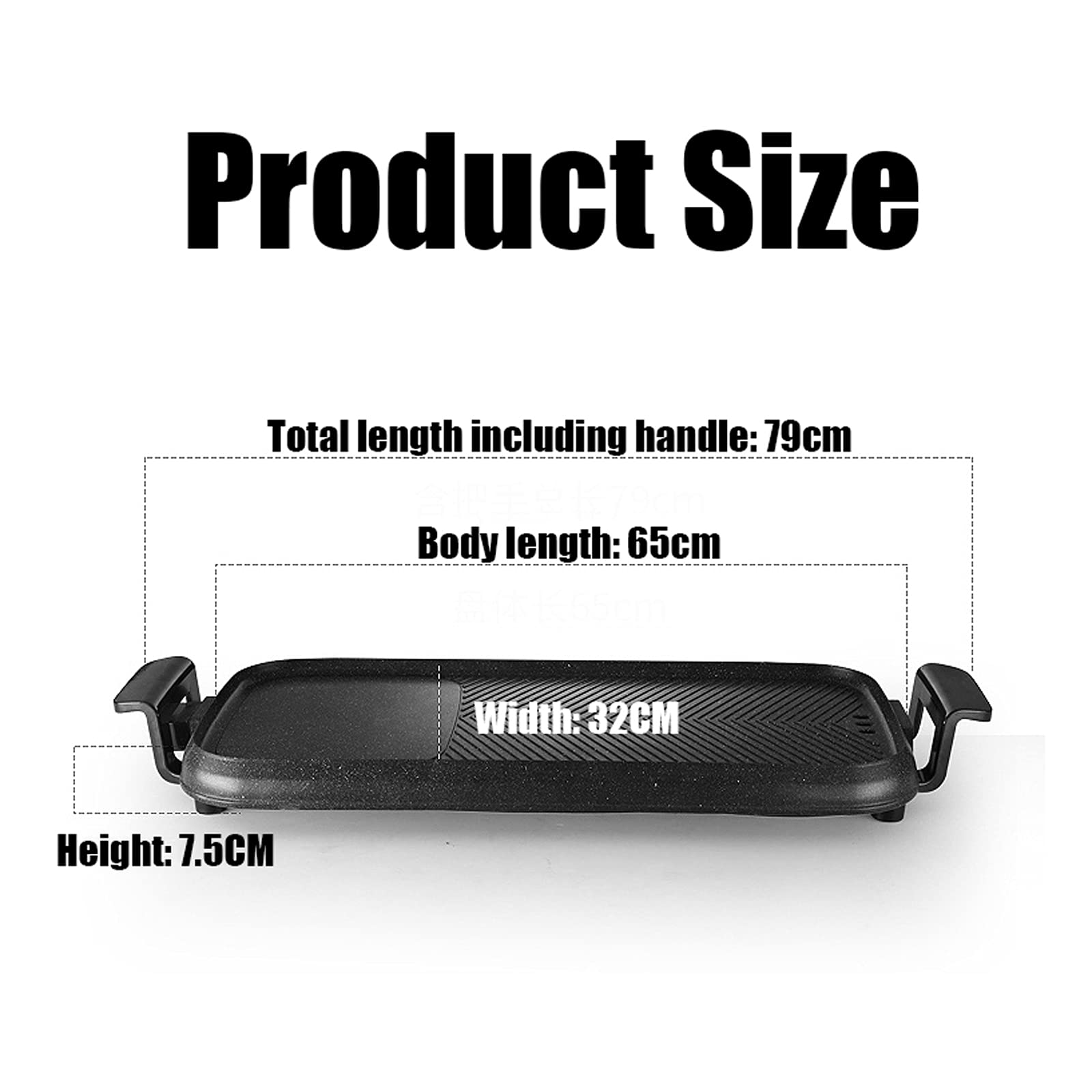 Grill domowy,elektryczny grill 2 w 1,podwójna kontrola temperatury,patelnia o dużej pojemności z powłoką zapobiegającą przywieraniu,spotkania rodzinne - 6