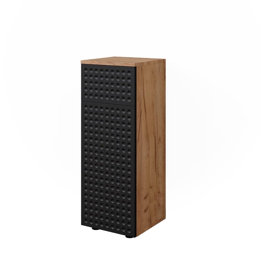 Vicco Szafka Midi Irma, Kropkowany antracyt, 30 x 81 cm z 1 szufladą, 2 przegrodami, łazienką