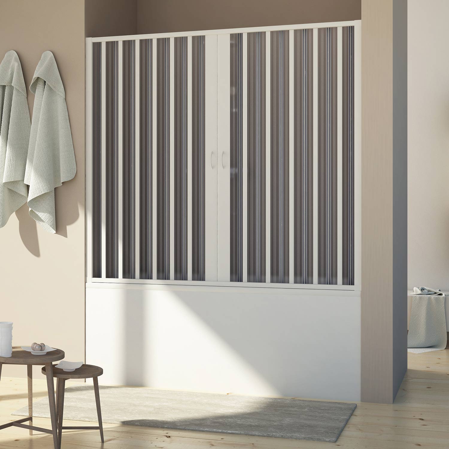 Paroi De Baignoire Intégrale FORTE PVC Blanc – 171x70 Cm, Hauteur 150 Cm – Neuf