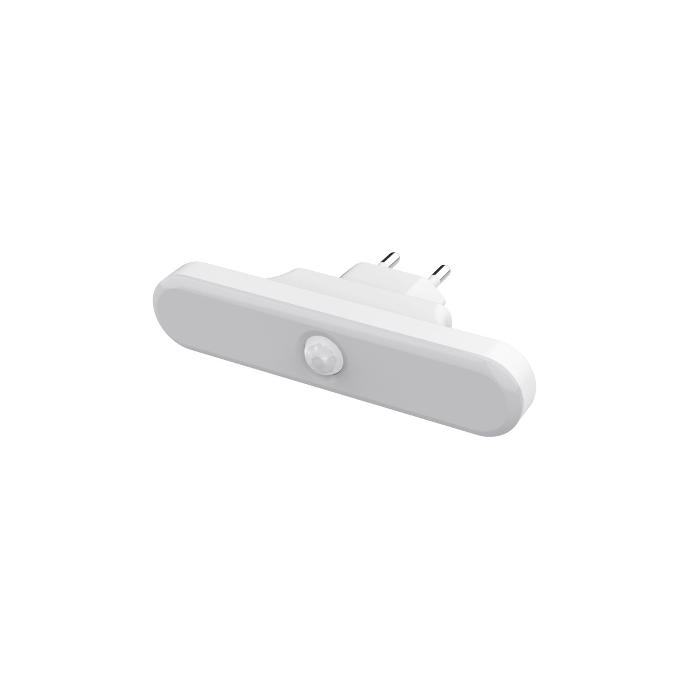 Lampka nocna LED AlcaPower 230 V, czujnik ruchu PIR i zmierzchu, 50 lm, akumulator Li-Ion, barwa 3000 K