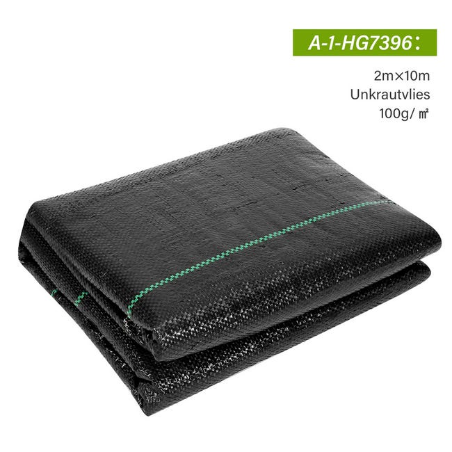 Telo Pacciamatura In Tessuto Per Erbacce – 50m X 1,65m, 80g/m², Resistente Ai Raggi UV, Con Picchetti Inclusi