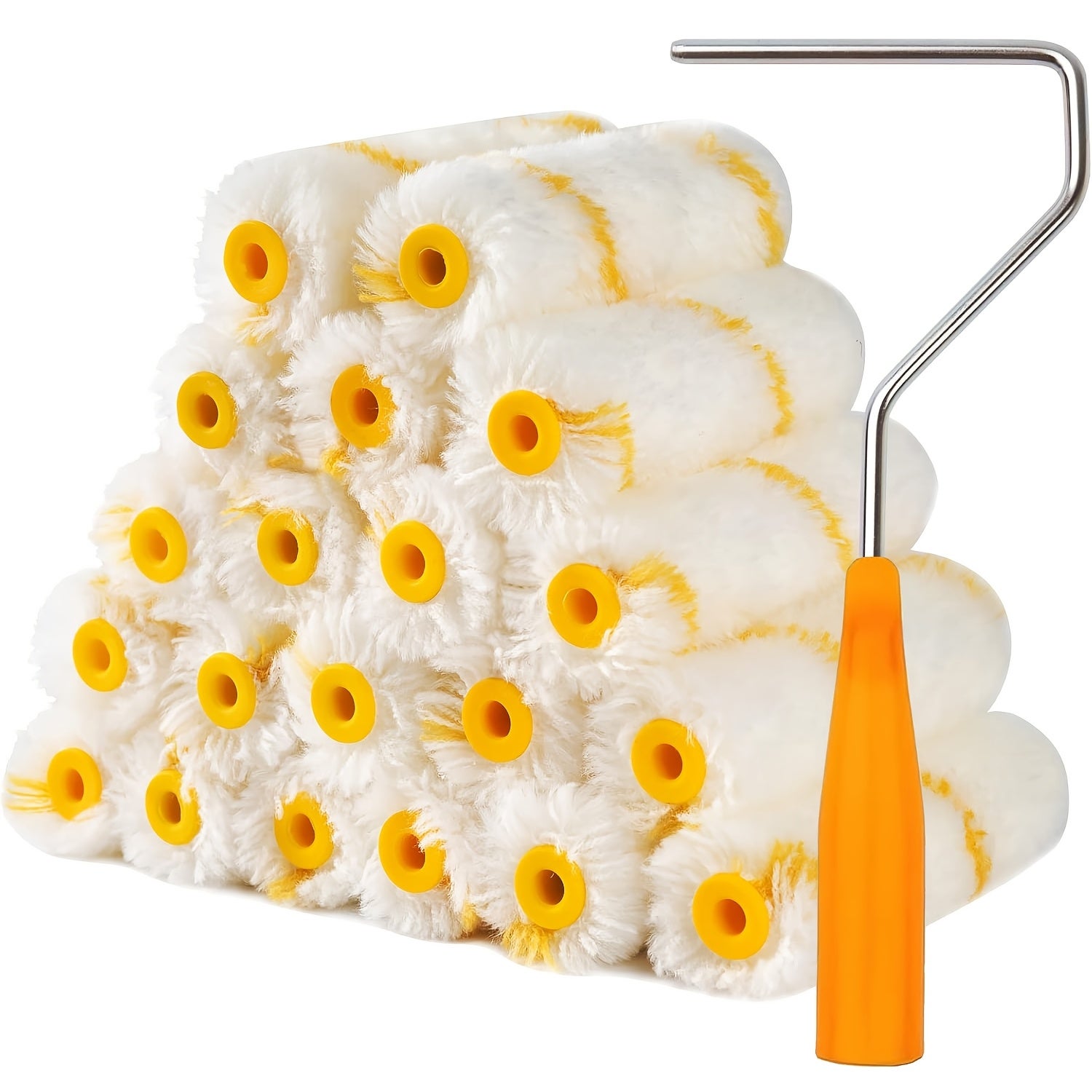 Lot De 10 Rouleaux Microfibre 4 Pouces (10 Cm) - Nap 3/8" - Neuf Pour Peinture Précise