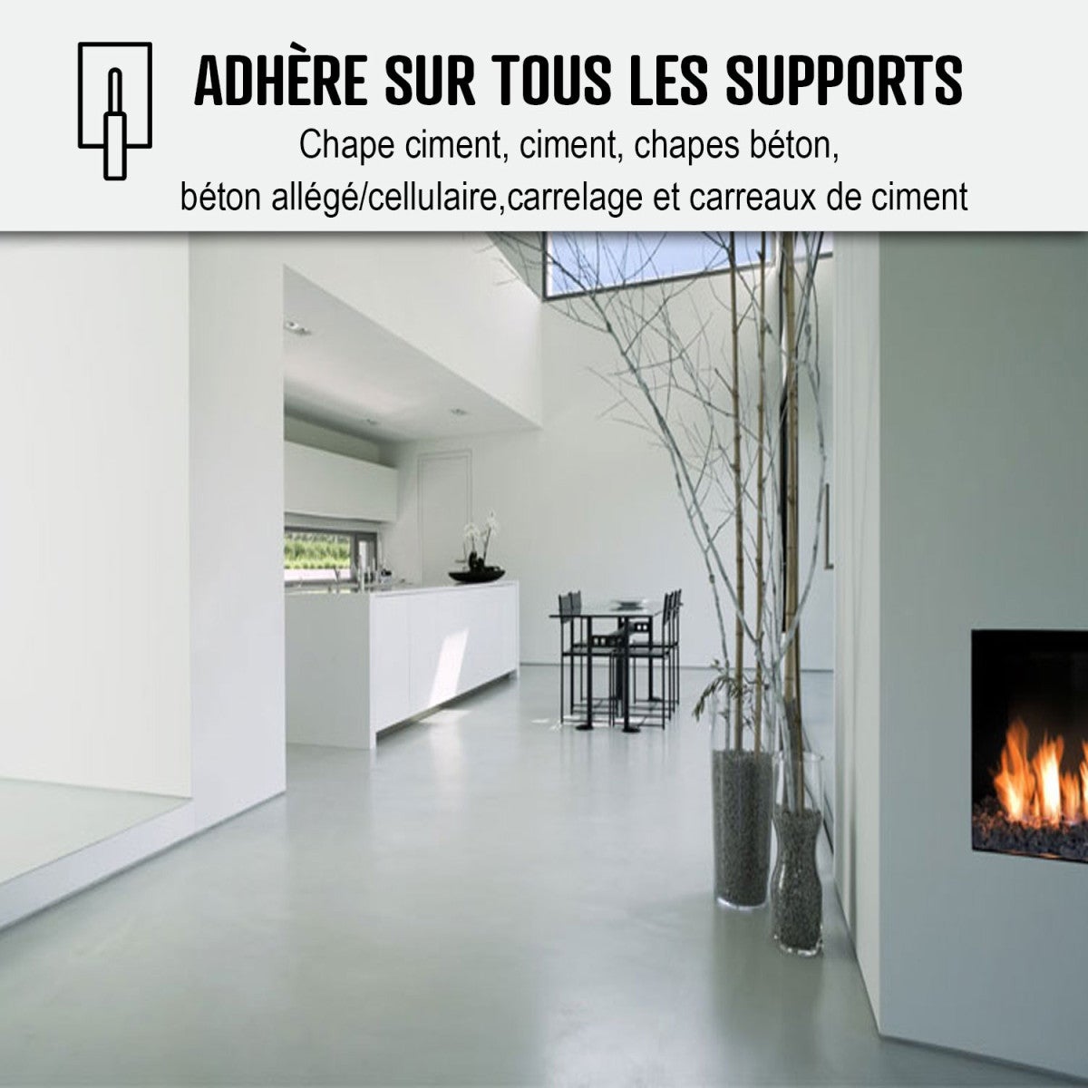 Béton Ciré Sol en Kit - Primaire et vernis de finition inclus - 10 m² (en 2 couches) Lin Beige - ARCANE INDUSTRIES - 5