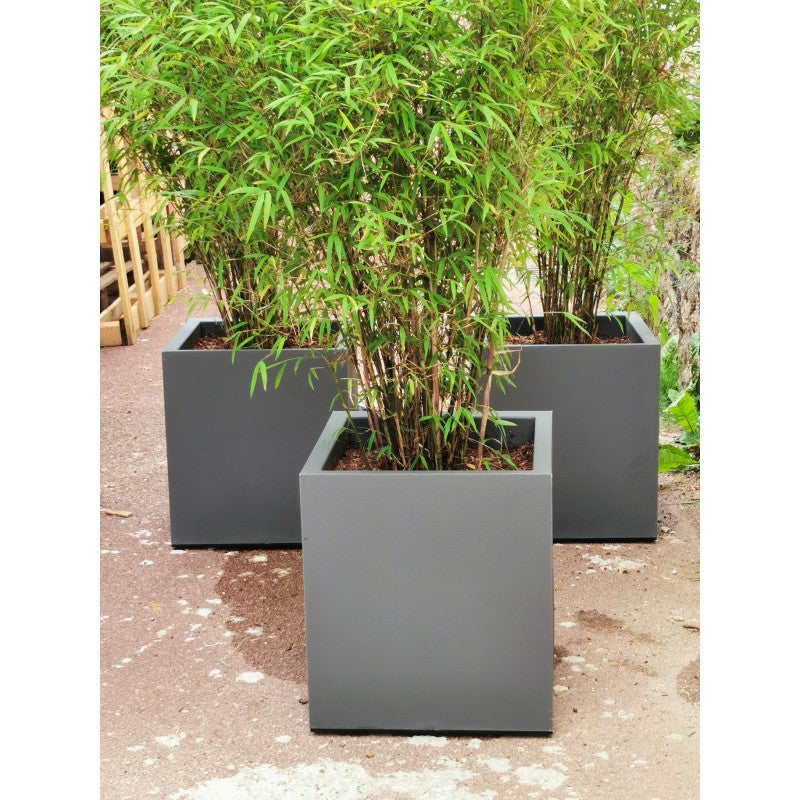 Bac à fleurs GRANIT - 60 x 30 cm - Gris - Riviera - 3