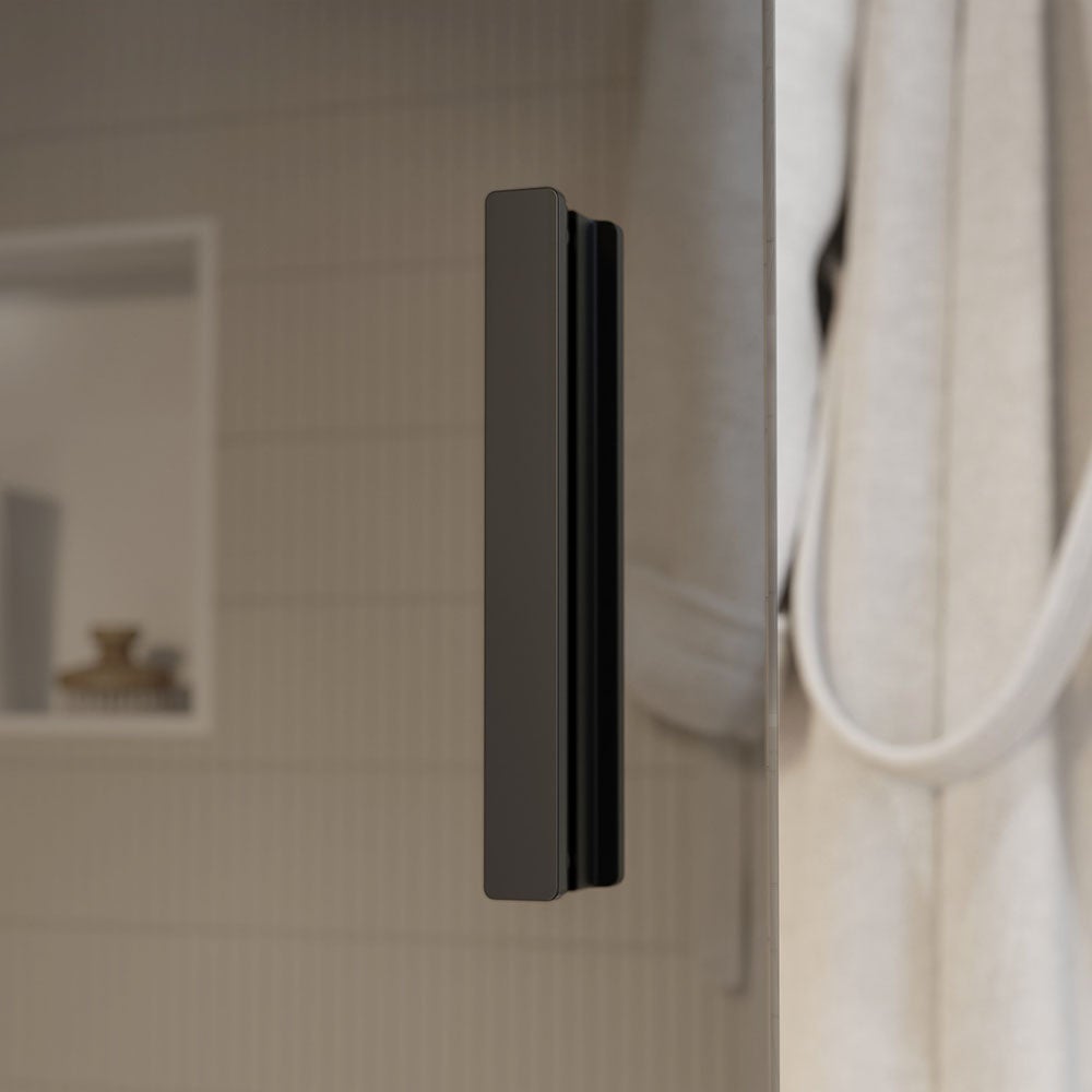 Bernstein Ścianka prysznicowa Walk-In 140cm NT101 szkło szare ESG 8mm drzwi prysznicowe przesuwne ze ścianką - 4