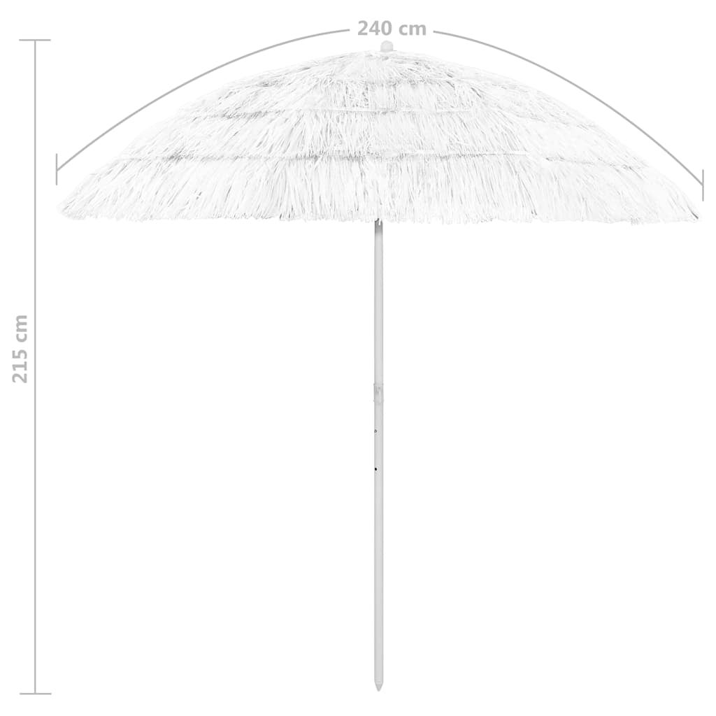Maison Exclusive - Parasol de plage Hawaii blanc 240 cm - 8