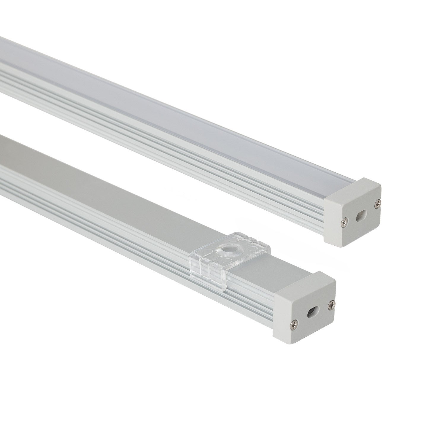 GEEKLUX Profilé LED En U Aluminium 26m (13x2m) Avec Diffuseur Et Accessoires - Pour Bandes LED Jusqu'à 15mm