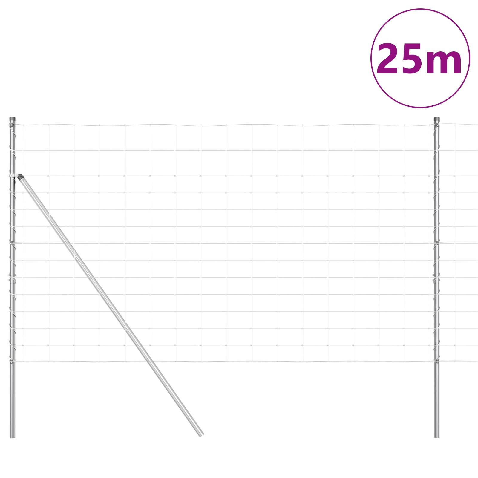 Ogrodzenie spawane do mocowania w gruncie 25 x 1,4 m (S x W) vidaXL