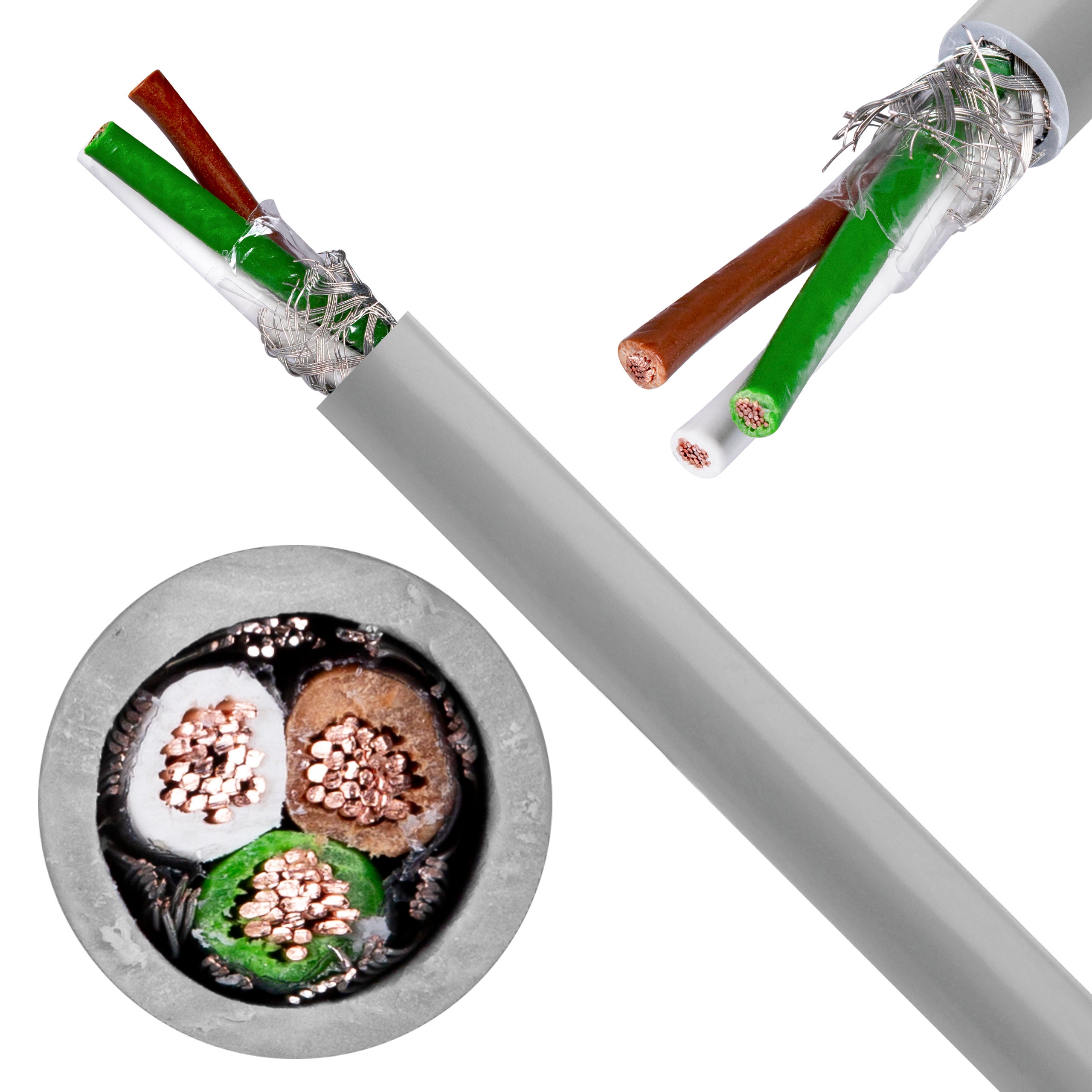 Kabel sterowniczy LIYCY 3x0,75mm2 szary 300/300V ekranowany olejoodporny linka Helukabel 500m