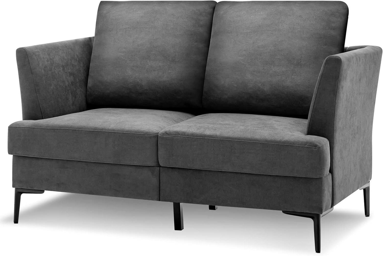 Kanapa 2-Osobowa, 141 x 80 x 72 cm, z Wyjmowanymi Poduszkami, Ergonomicznymi Podłokietnikami, Podwyższonymi Nóżkami, Nośność 340 kg