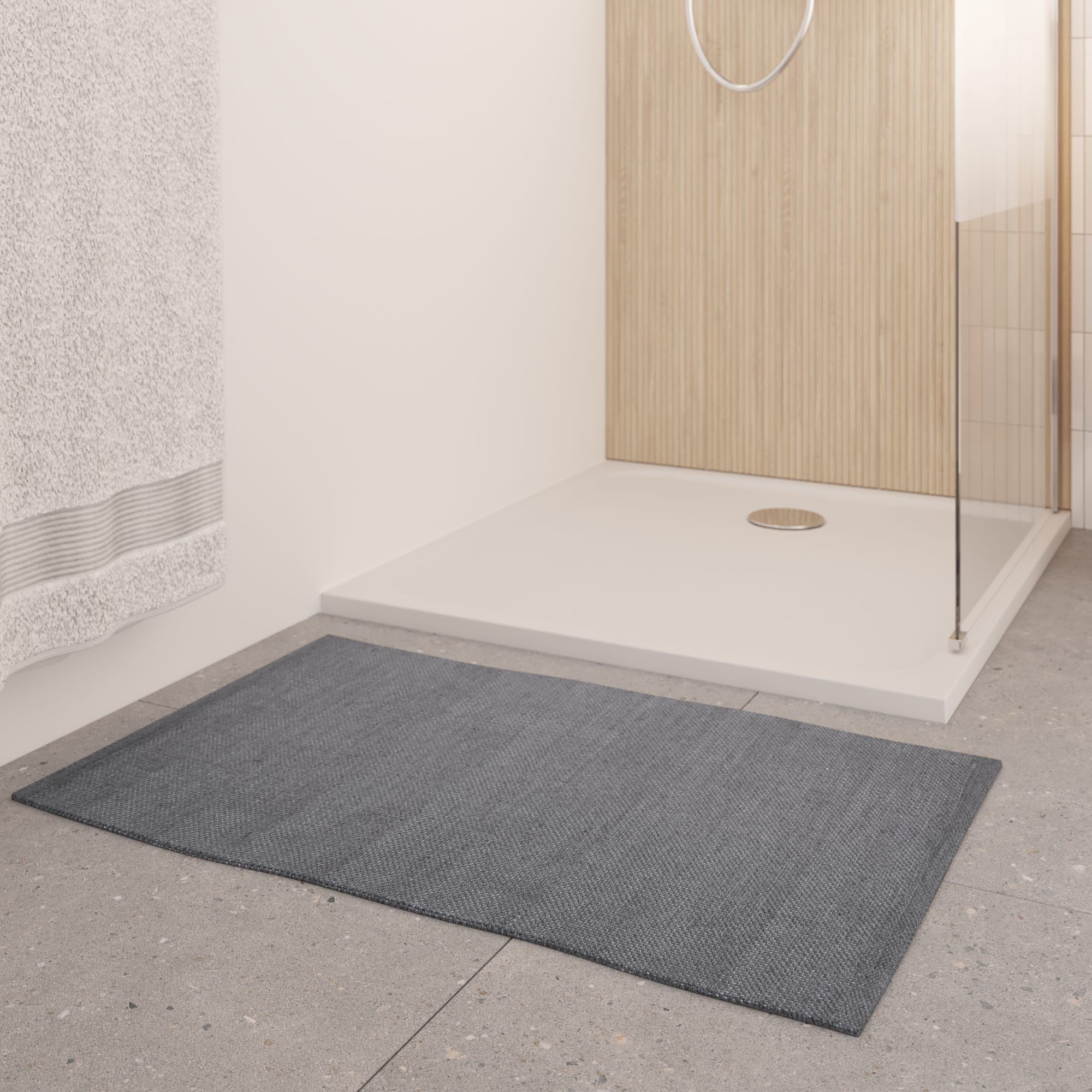 Dywanik łazienkowy szer. 50 x dł. 80 cm szary Sand SENSEA - 5