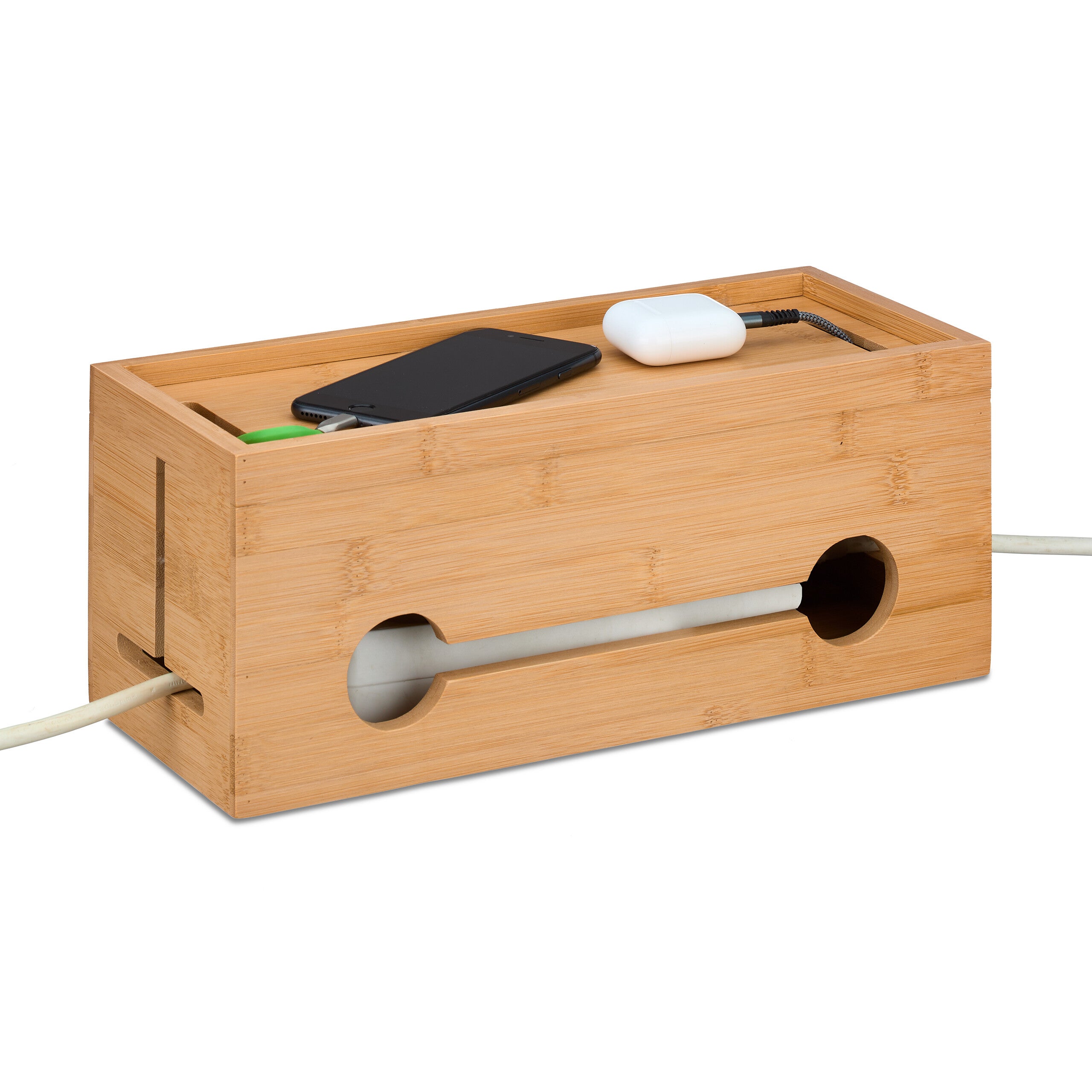 Relaxdays Caja de Cables, Organizador para Regletas de Enchufes